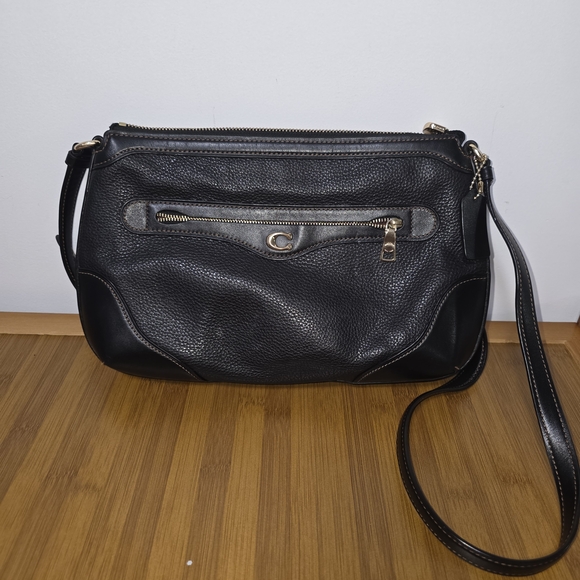 Coach | Black Leather Crossbody Bag - Picture 1 of 5